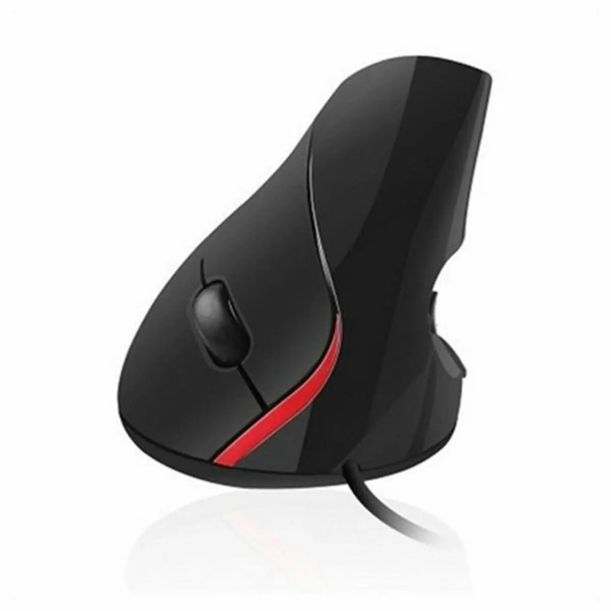 Mouse Ergonomico Ottico Ewent EW3156 1000 dpi USB Nero Rosso/Nero