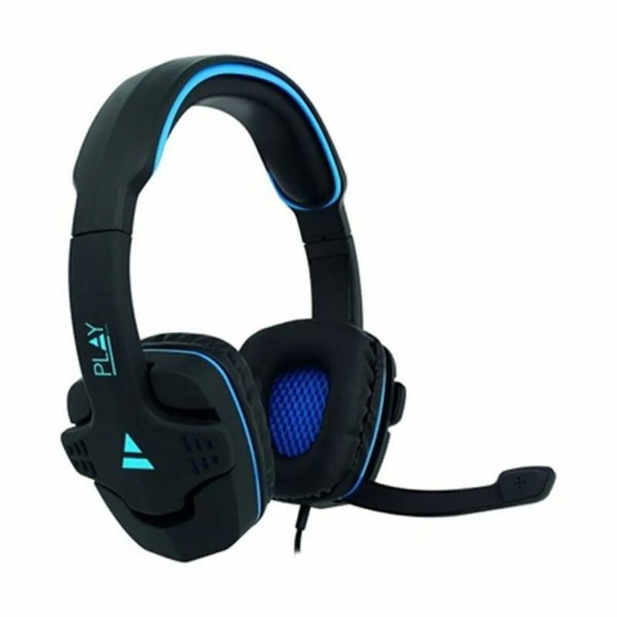 Auricolari con Microfono Gaming Ewent PL3320 Nero Azzurro