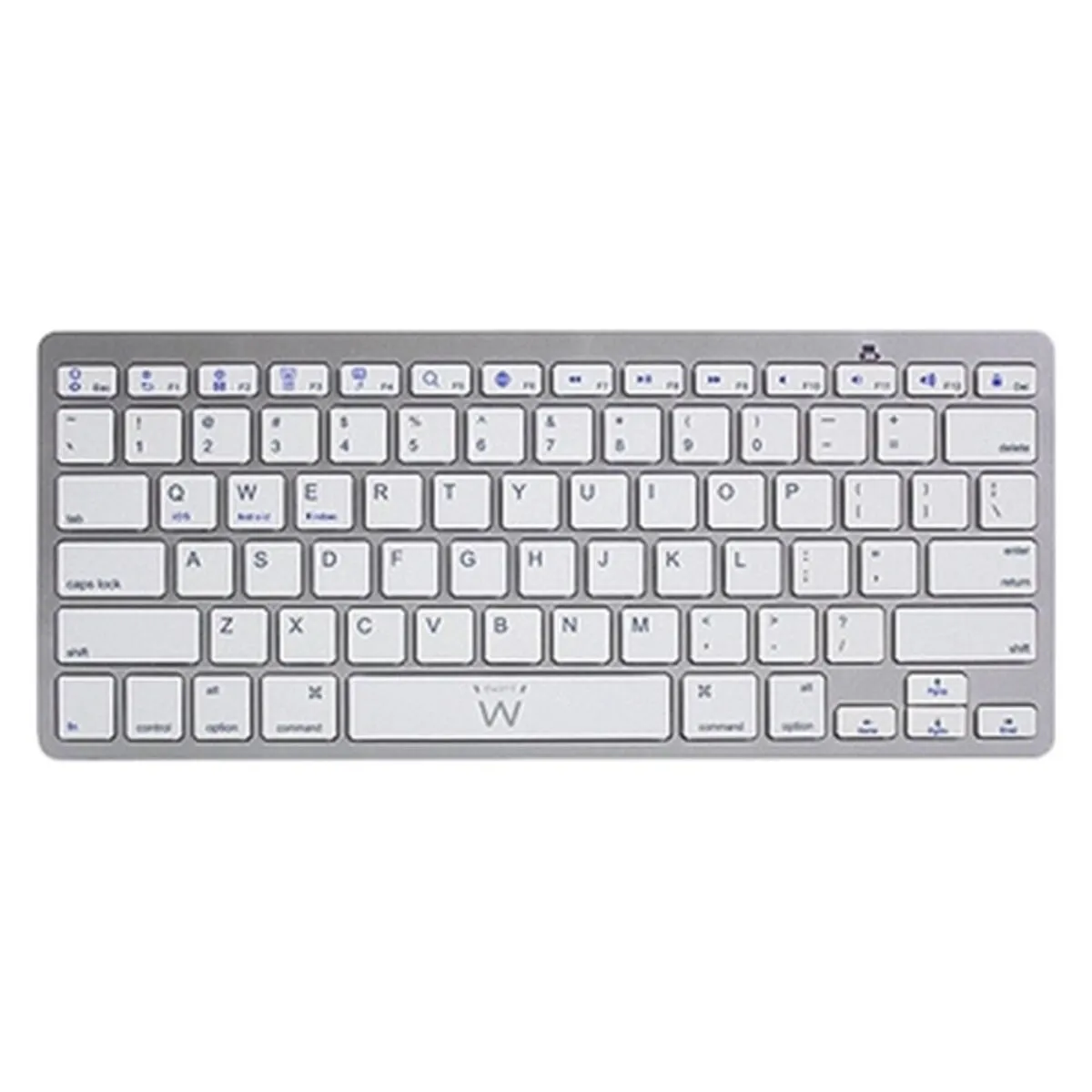 Tastiera Bluetooth Ewent EW3161 Bianco Argentato QWERTY