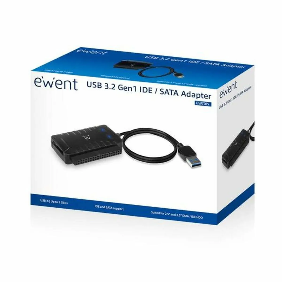 Adattatore Ewent EW7019 Nero SATA USB-A IDE