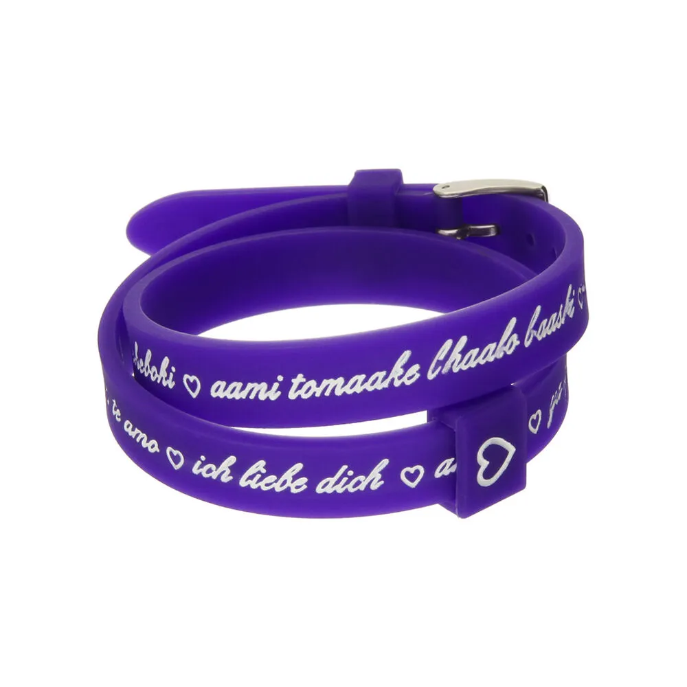 Bracciale Donna il mezzometro I LOVE YOU SILVER - BRACCIALE IN SILICONE/SILICONE BRACELET