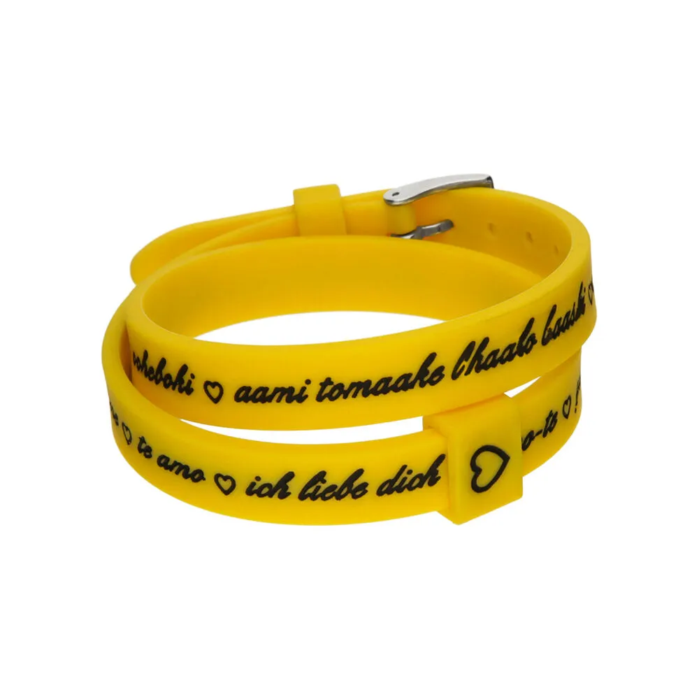 Bracciale Donna il mezzometro I LOVE YOU SILVER - BRACCIALE IN SILICONE/SILICONE BRACELET