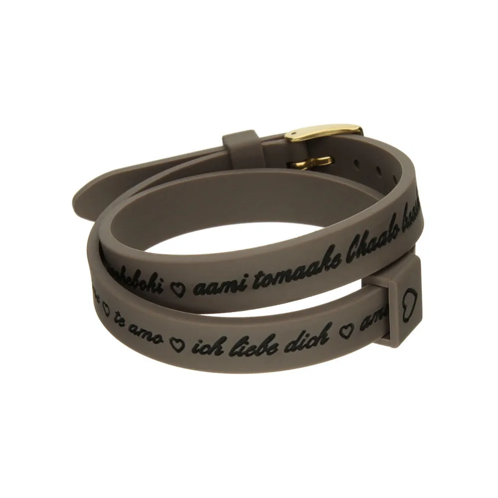 Bracciale Donna il mezzometro I LOVE YOU GOLD - BRACCIALE IN SILICONE/SILICONE BRACELET