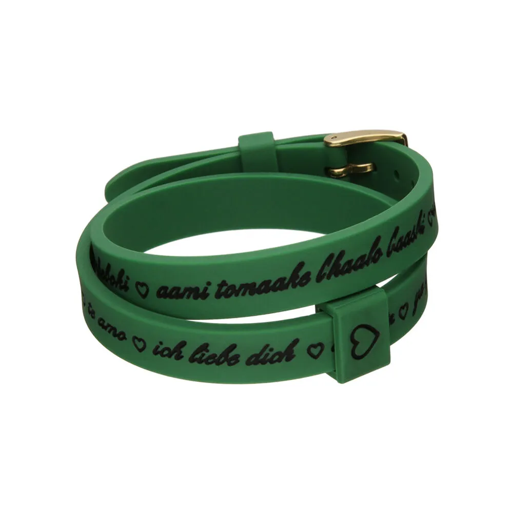 Bracciale Donna il mezzometro I LOVE YOU GOLD - BRACCIALE IN SILICONE/SILICONE BRACELET