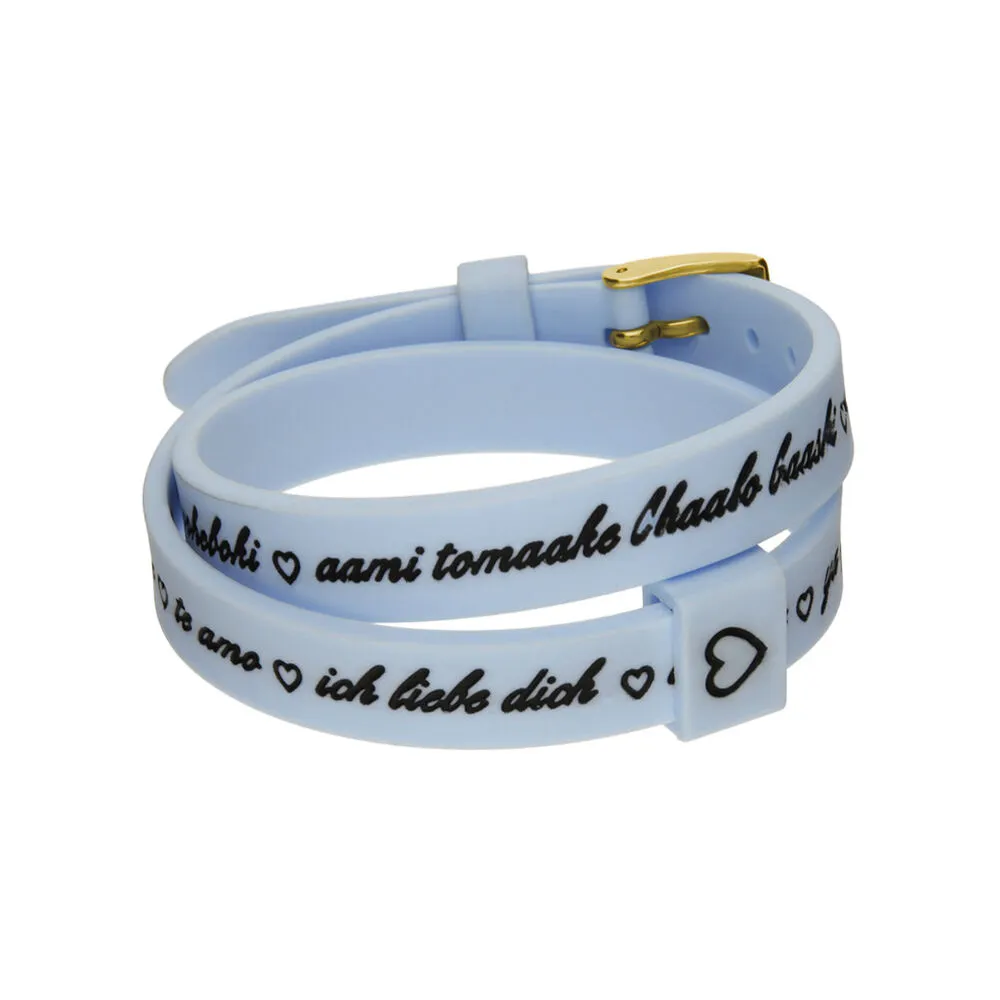 Bracciale Donna il mezzometro I LOVE YOU GOLD - BRACCIALE IN SILICONE/SILICONE BRACELET