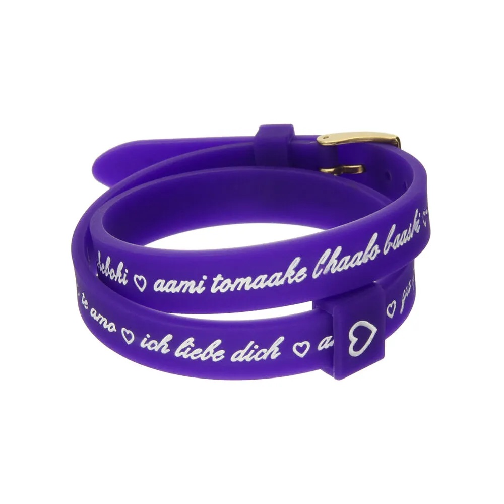 Bracciale Donna il mezzometro I LOVE YOU GOLD - BRACCIALE IN SILICONE/SILICONE BRACELET