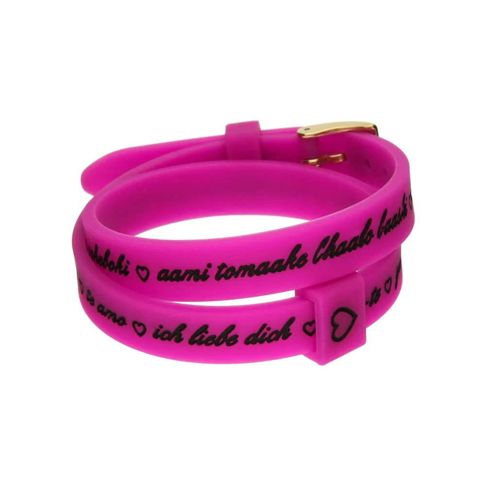 Bracciale Donna il mezzometro I LOVE YOU GOLD - BRACCIALE IN SILICONE/SILICONE BRACELET