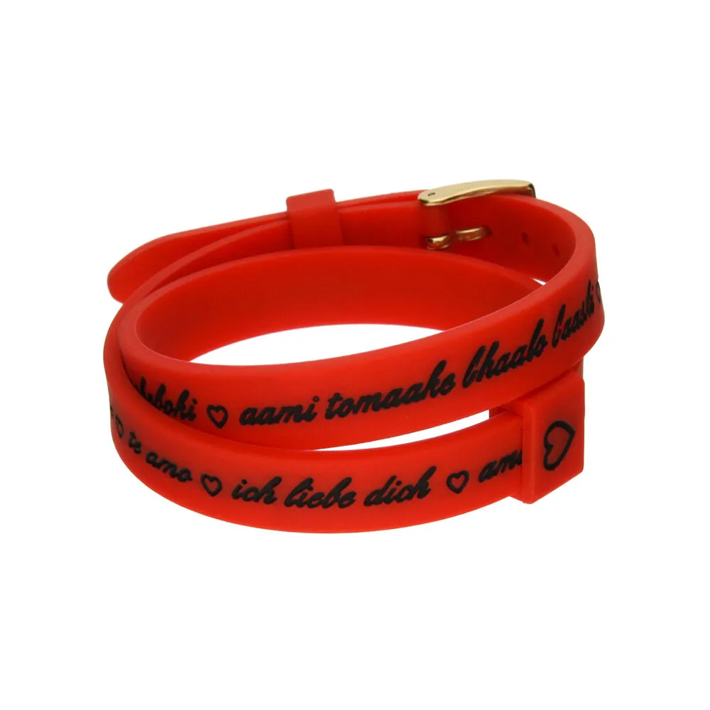 Bracciale Donna il mezzometro I LOVE YOU GOLD - BRACCIALE IN SILICONE/SILICONE BRACELET