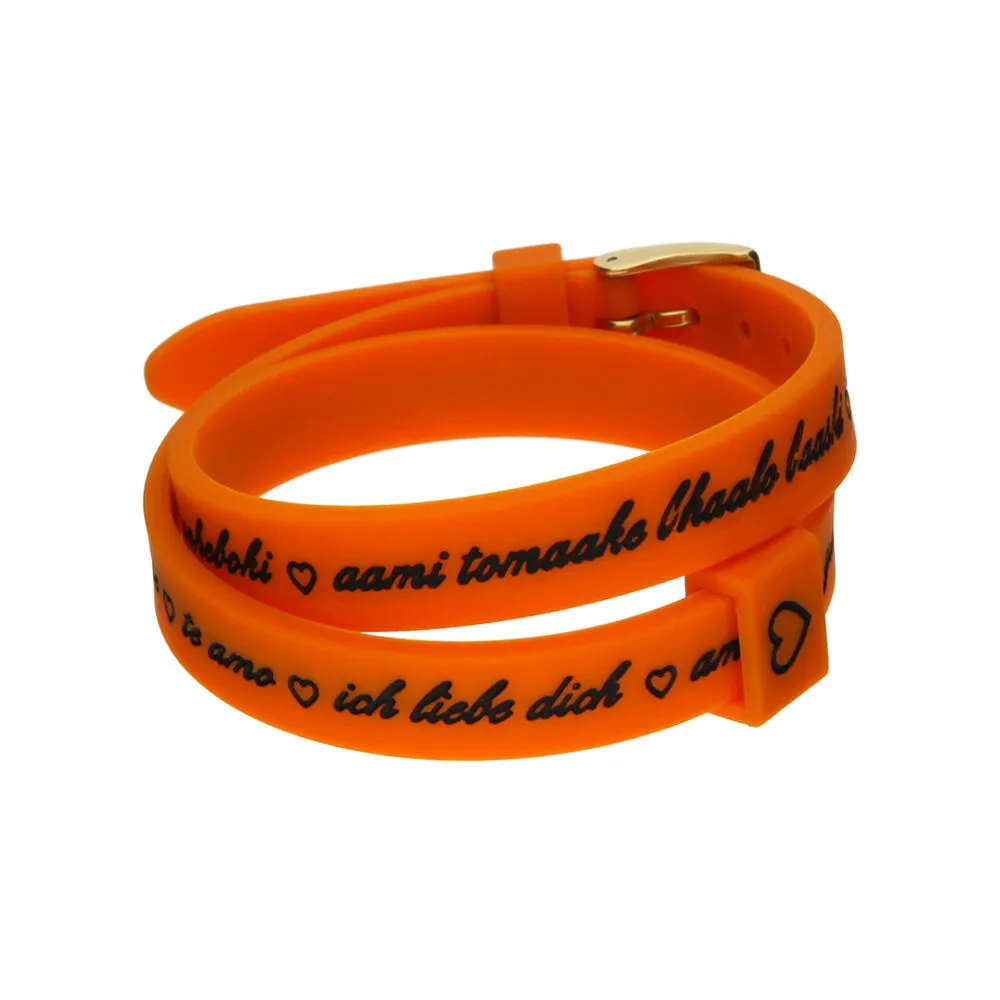 Bracciale Donna il mezzometro I LOVE YOU GOLD - BRACCIALE IN SILICONE/SILICONE BRACELET