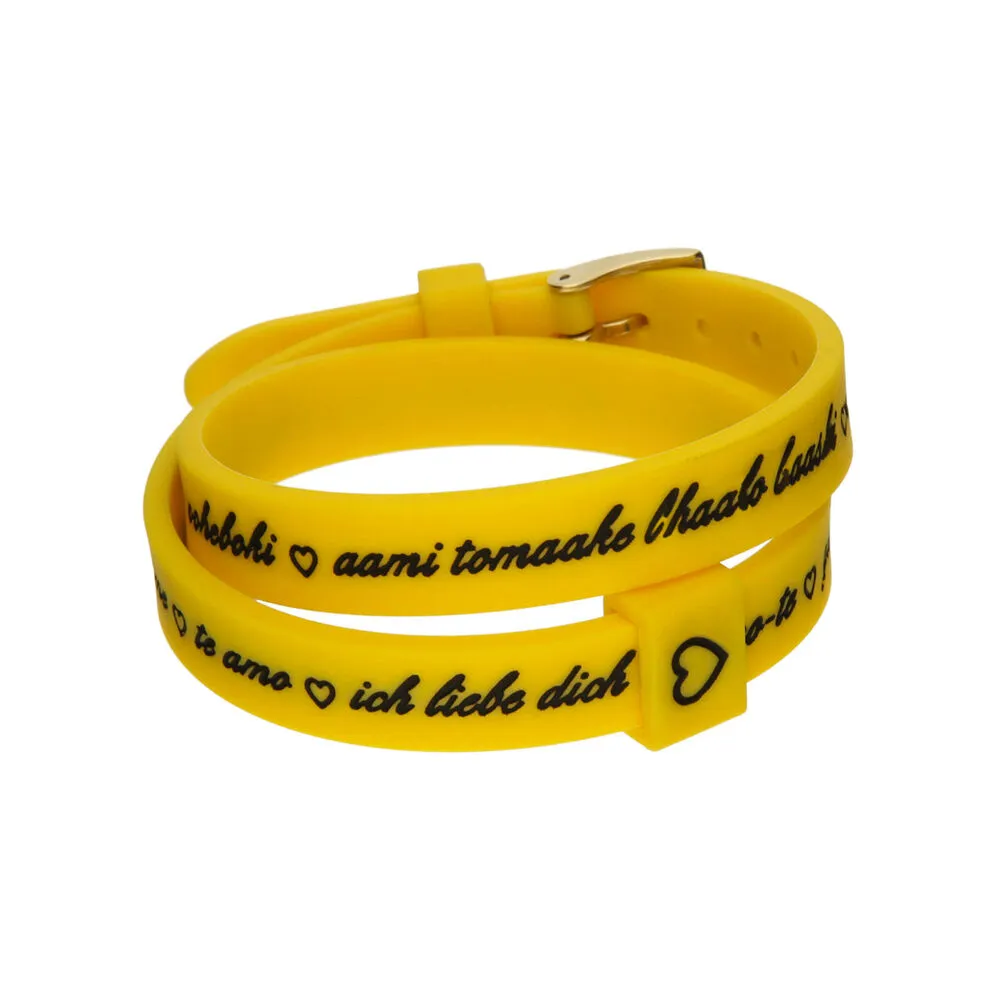 Bracciale Donna il mezzometro I LOVE YOU GOLD - BRACCIALE IN SILICONE/SILICONE BRACELET