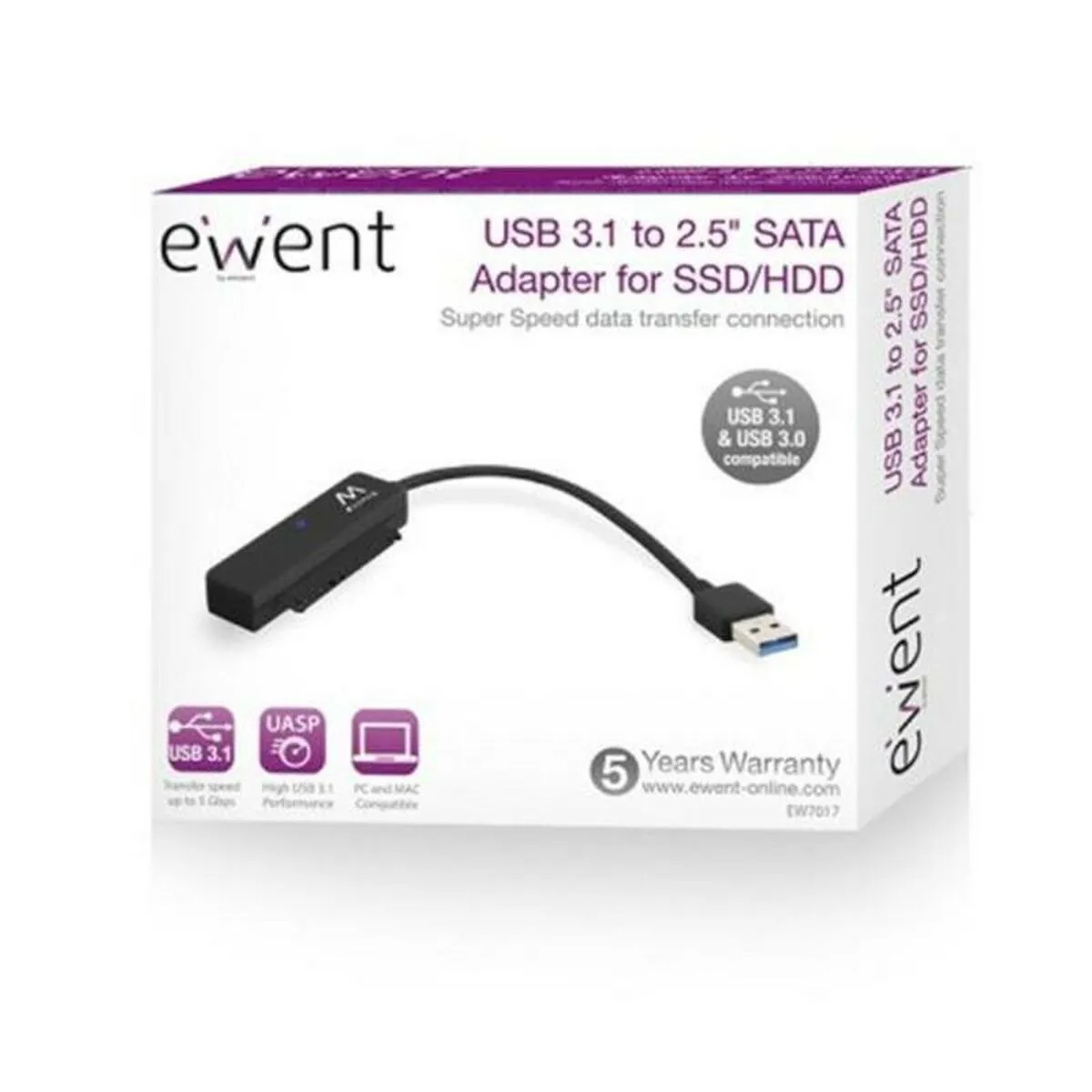 Adattatore da USB a SATA per Hard Disk Ewent EW7017 2,5" USB 3.0