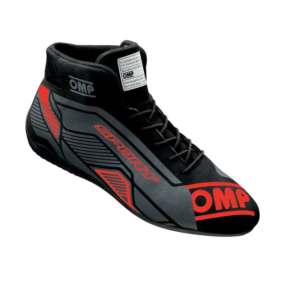 Stivali Racing OMP OMPIC/82907337 Nero/Rosso