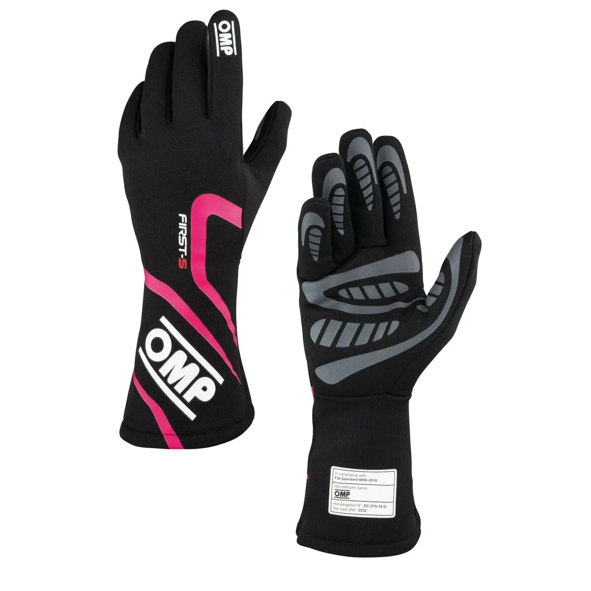 Guanti OMP FIRST-S Fucsia S Nero