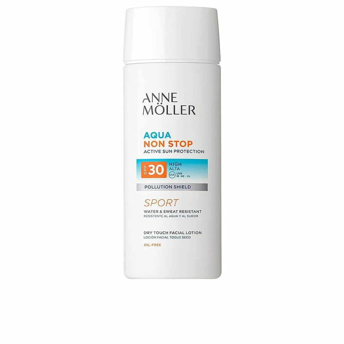 Protezione Solare Anne Möller Aqua Non Stop Sport SPF 30 (75 ml)