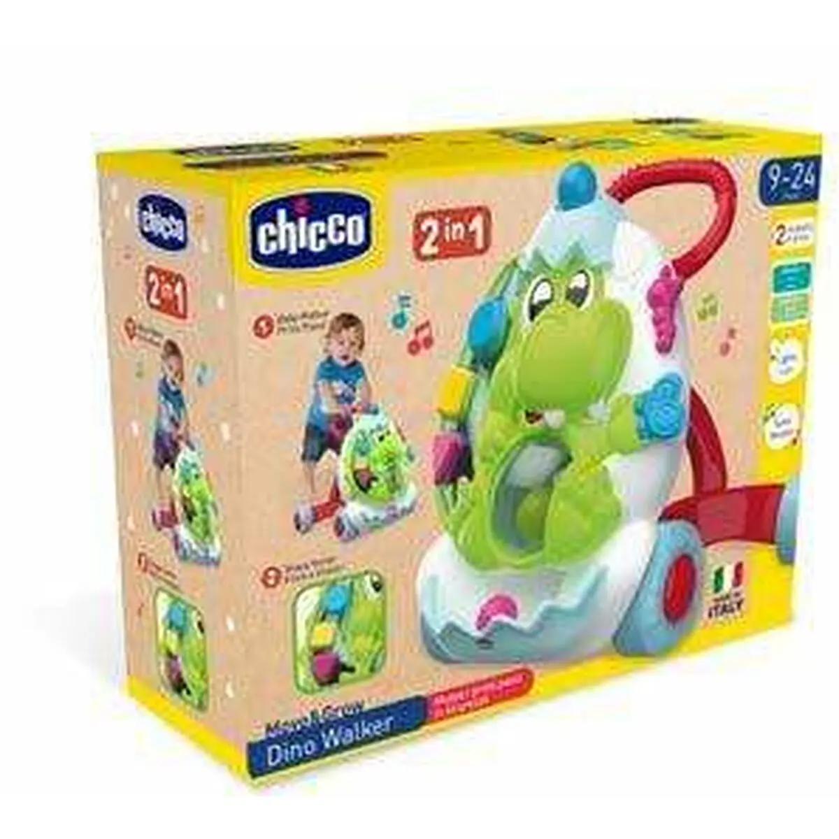 Deambulatore con ruote Chicco Dino 44 x 35,3 x 43 cm 2 in 1