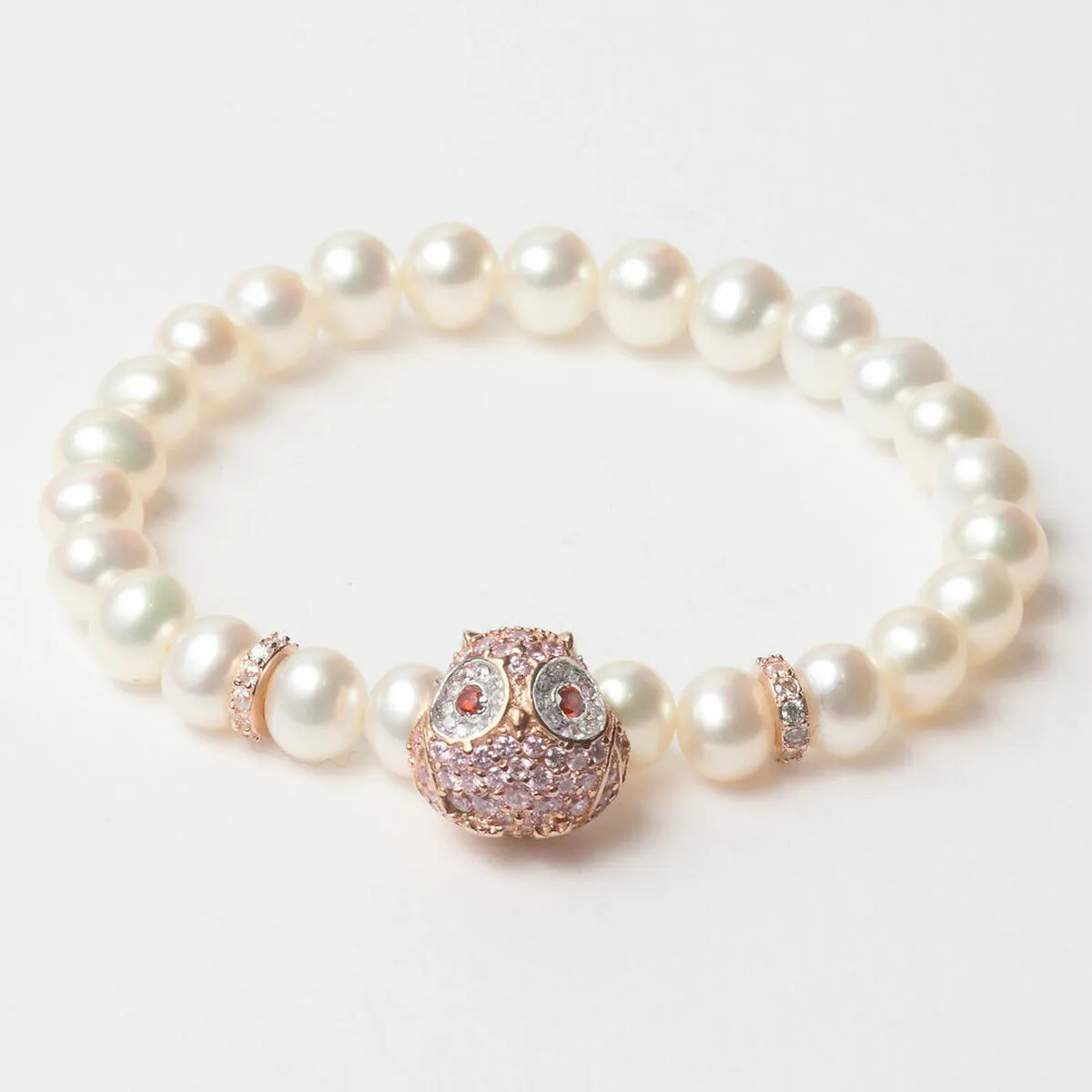 Bracciale Donna Lancaster JLA-BR-OWL-2-WH Bianco Argento puro 16 mm Rosa