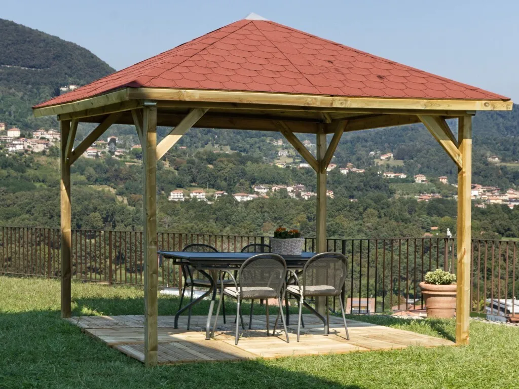 Gazebo Etna 345X345 Legno di Pino Massello impregnato in autoclave (1)