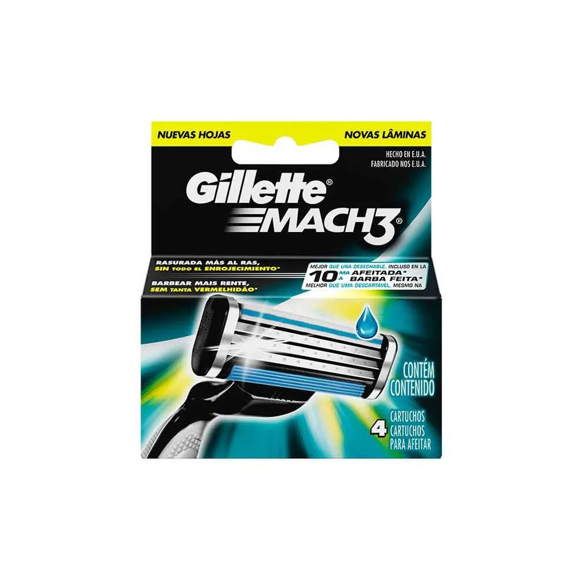 Lama di Ricambio per Rasoio Gillette Mach3 (4 uds)