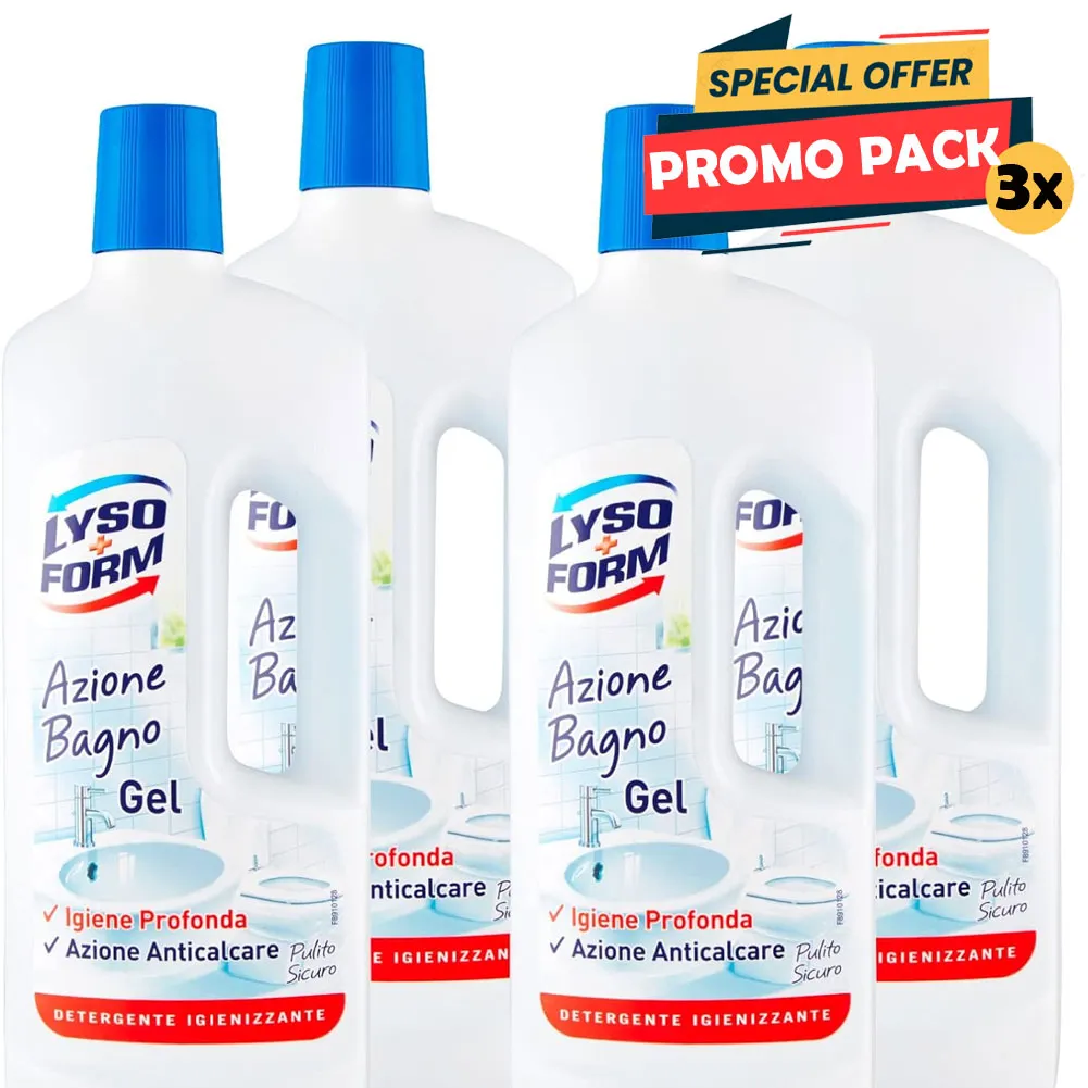 4 x 750 ml Lysoform Azione Bagno Gel Detergente Igienizzante Anticalcare (1)