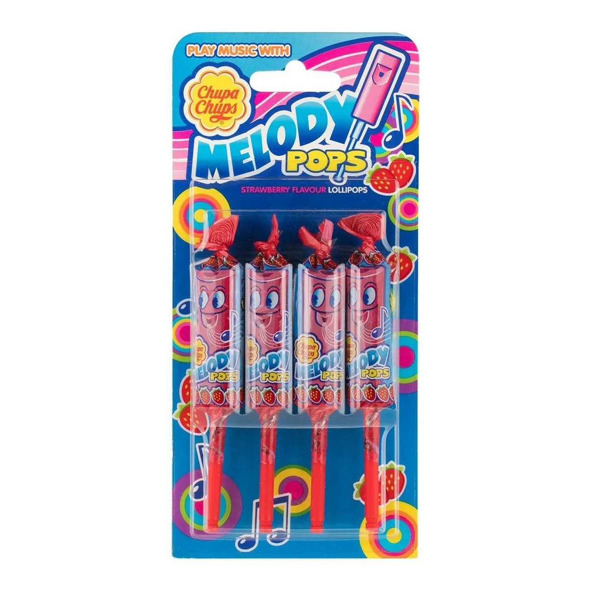 Caramelle Chupa Chups Melody Pops Fragola (4 uds)