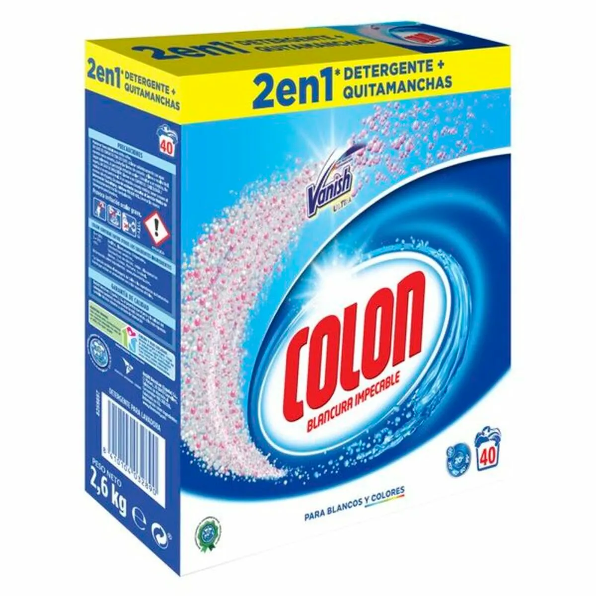 Detersivo in Polvere per Bucato Colon Vanish 2,6 Kg (40 Lavaggi)