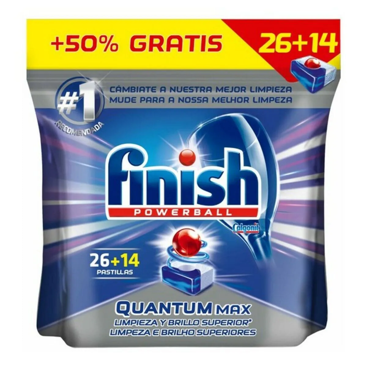 Pastiglie per Lavastoviglie Finish Quantum Regular (40 Unità)