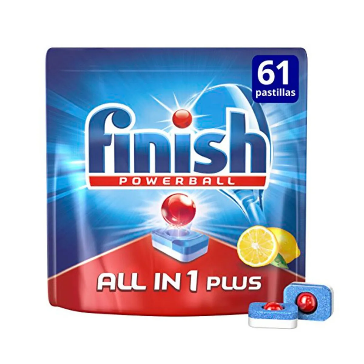 Pastiglie per Lavastoviglie Finish All-in-one Plus Limone (61 unità)