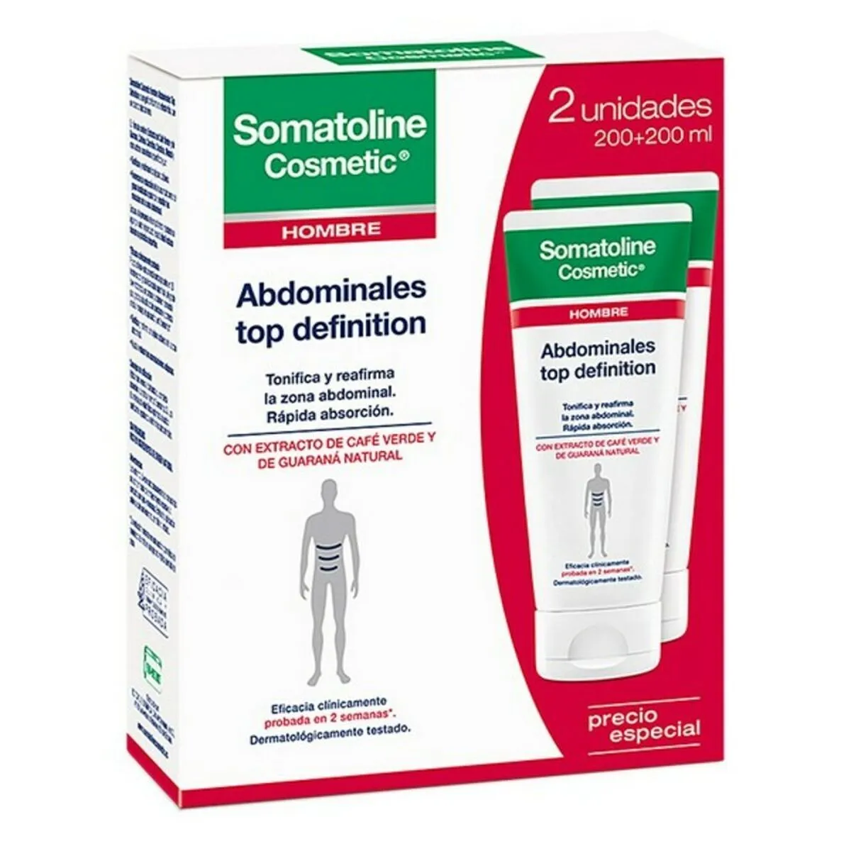 Gel Snellente Addome Somatoline Hombre Abdominales Top Definition Crioactivo (2 pcs)