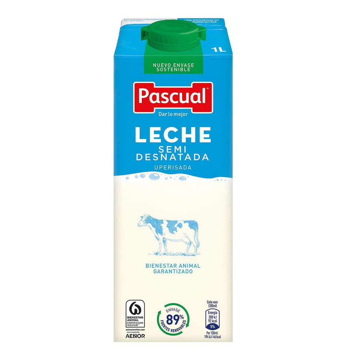 Latte parzialmente scremato Pascual (1 L)