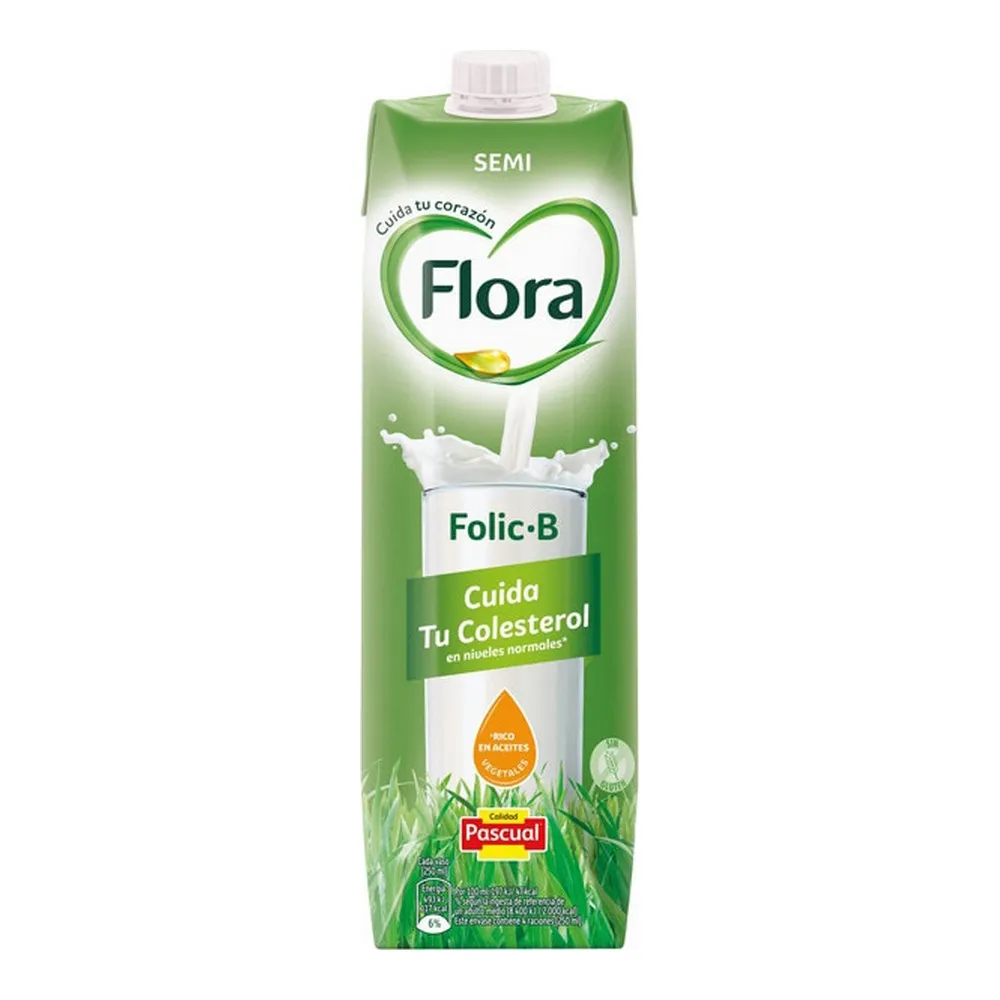 Latte parzialmente scremato Flora Folic B (1 L)