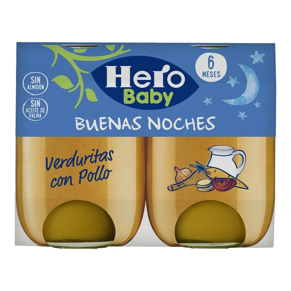 Omogeneizzato Hero Buenas Noches Verdure Pollo (2 x 190 gr)