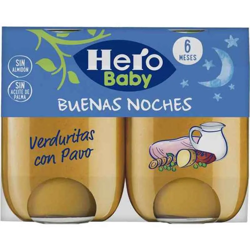 Omogeneizzato Hero Buenas Noches Pavo Verdure (2 x 190 gr)