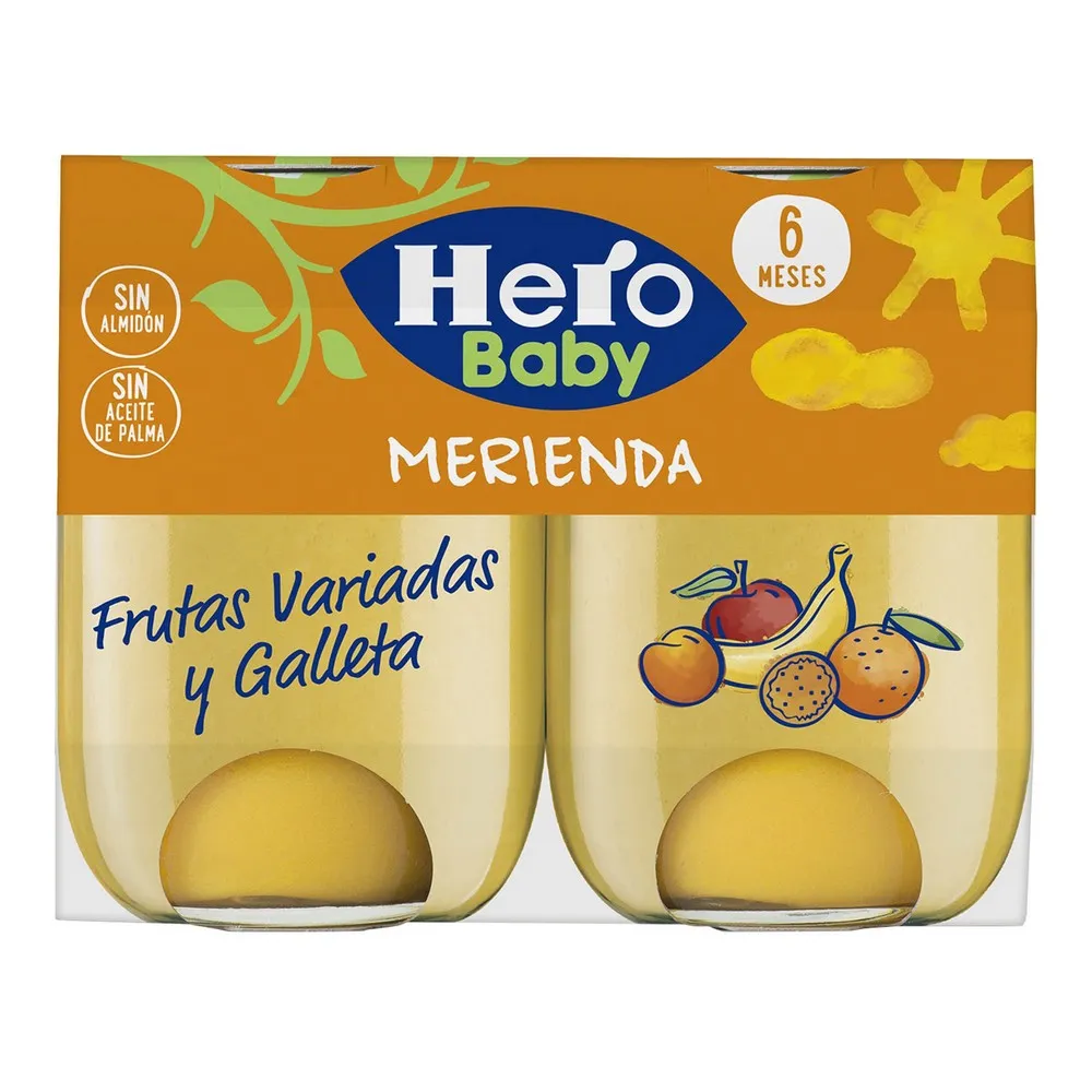 Omogeneizzato Hero Merienda Frutas Galleta (2 x 190 gr)