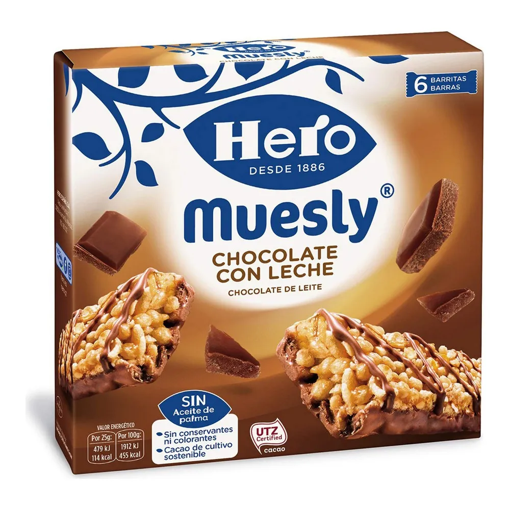 Barretta Energetica Hero Muesly Cioccolato al latte (6 x 25 g)