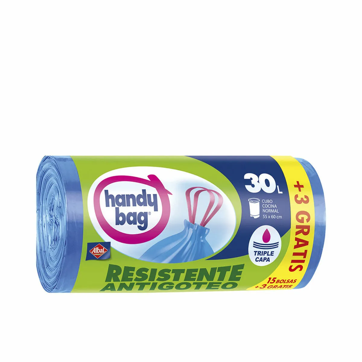 Sacchetti per la Spazzatura Albal Handy Bag 18 Unità 30 L Antigoccia