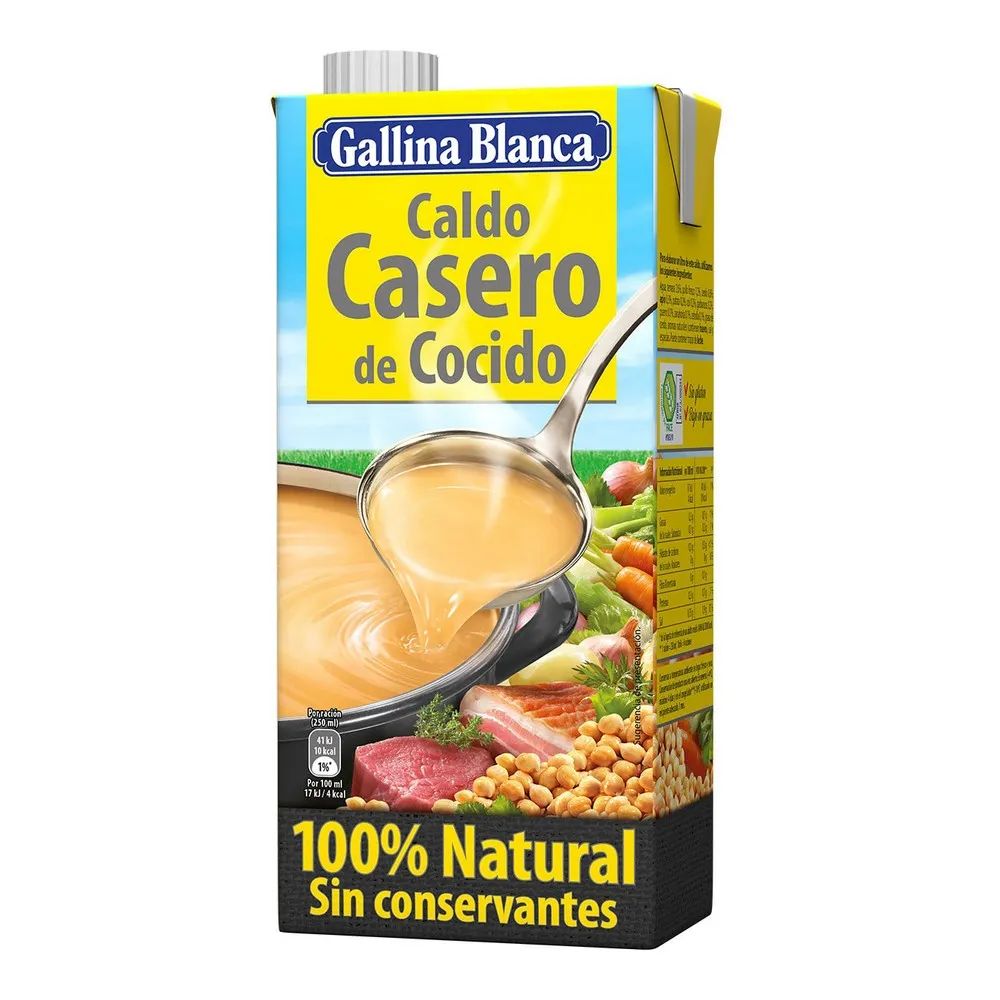 Brodo Gallina Blanca Cocido Fatto in Casa (1 L)