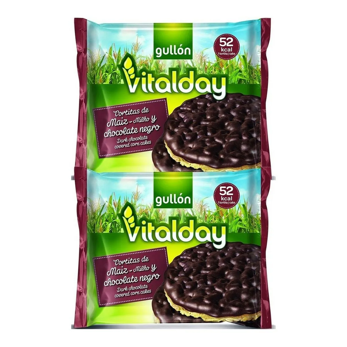 Gallette di Mais Gullón Vitalday Chocolate Negro (100 g)