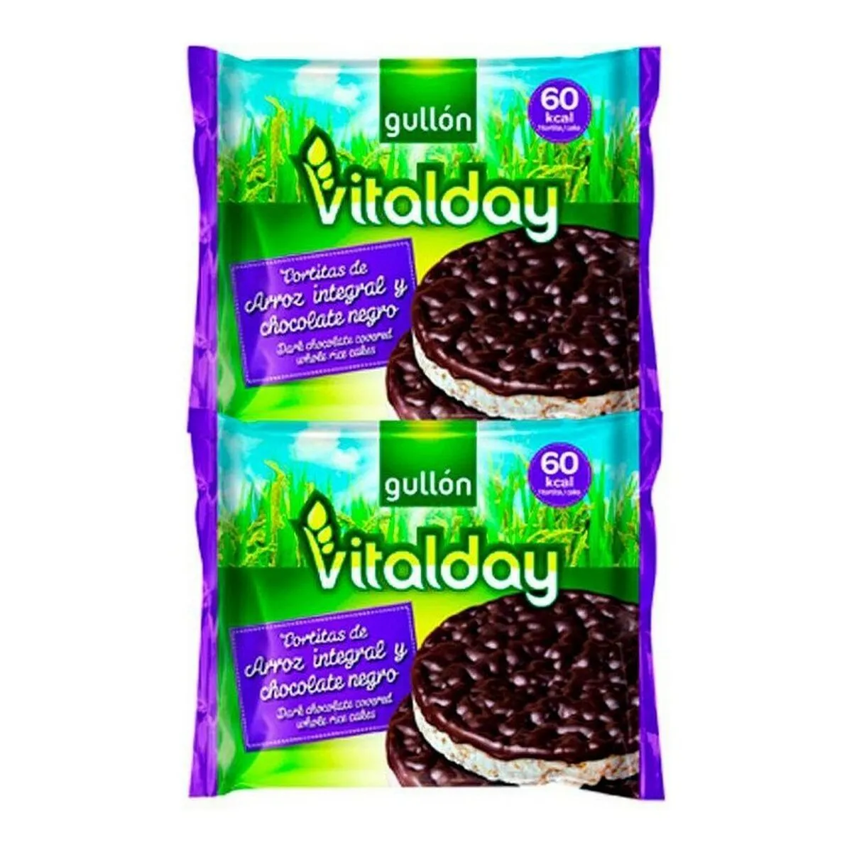 Gallette di Riso Gullón Vitalday Chocolate Negro (105 g)