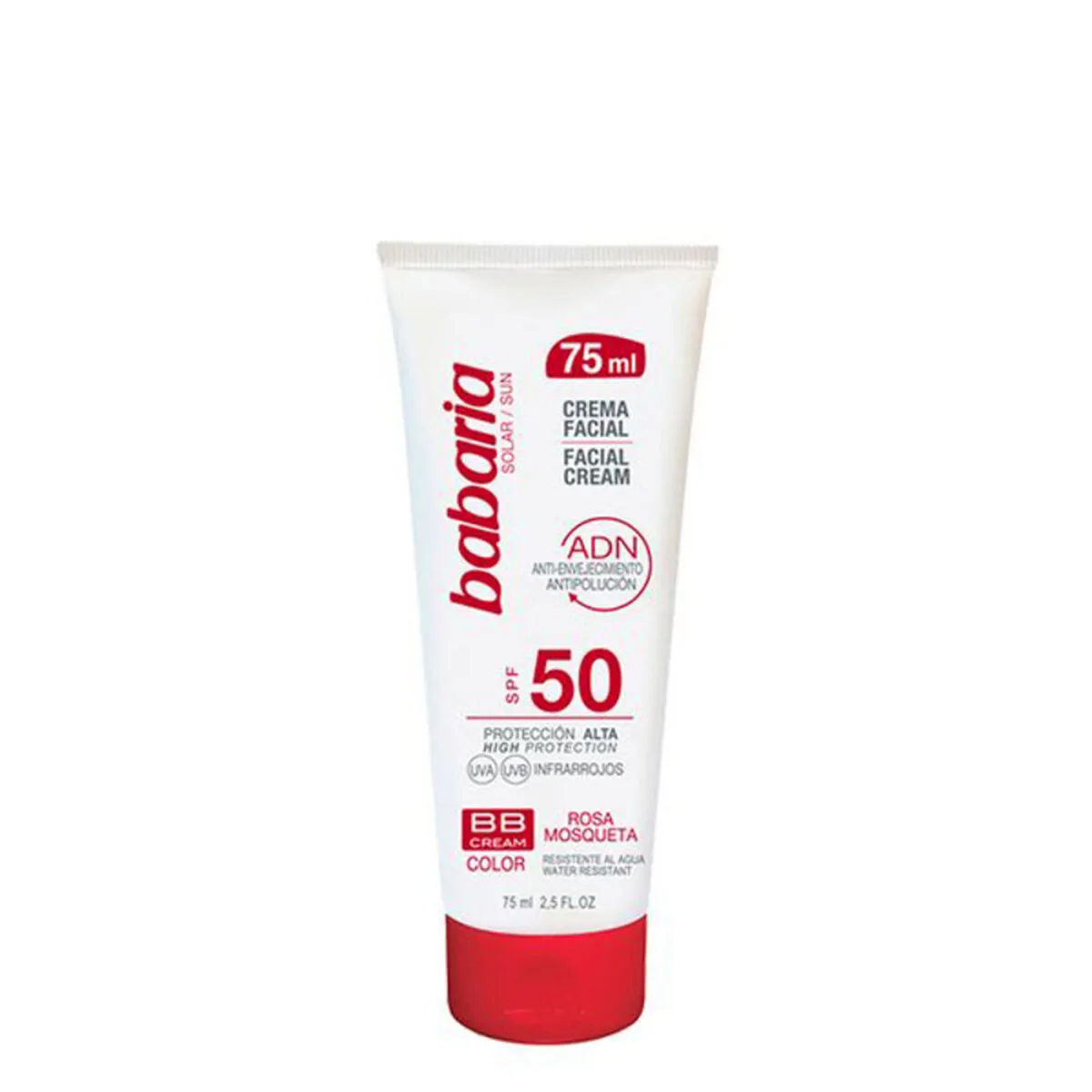 Protezione Solare Viso ADN BB Cream Babaria Solar Adn Bb SPF 50 (75 ml) Spf 50 75 ml