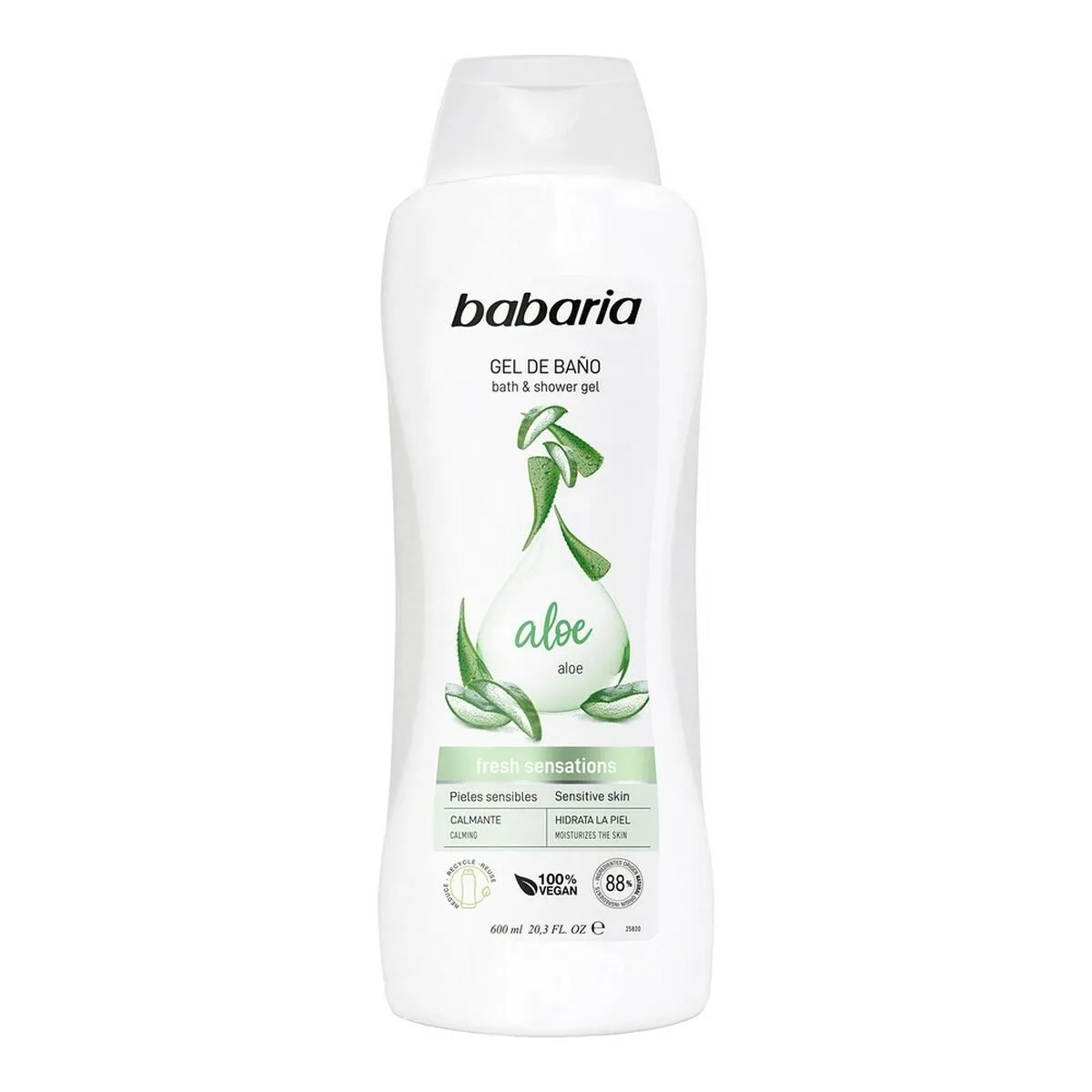 Gel Bagno Idratante Con Aloe Vera Babaria 125 ml (600 ml)