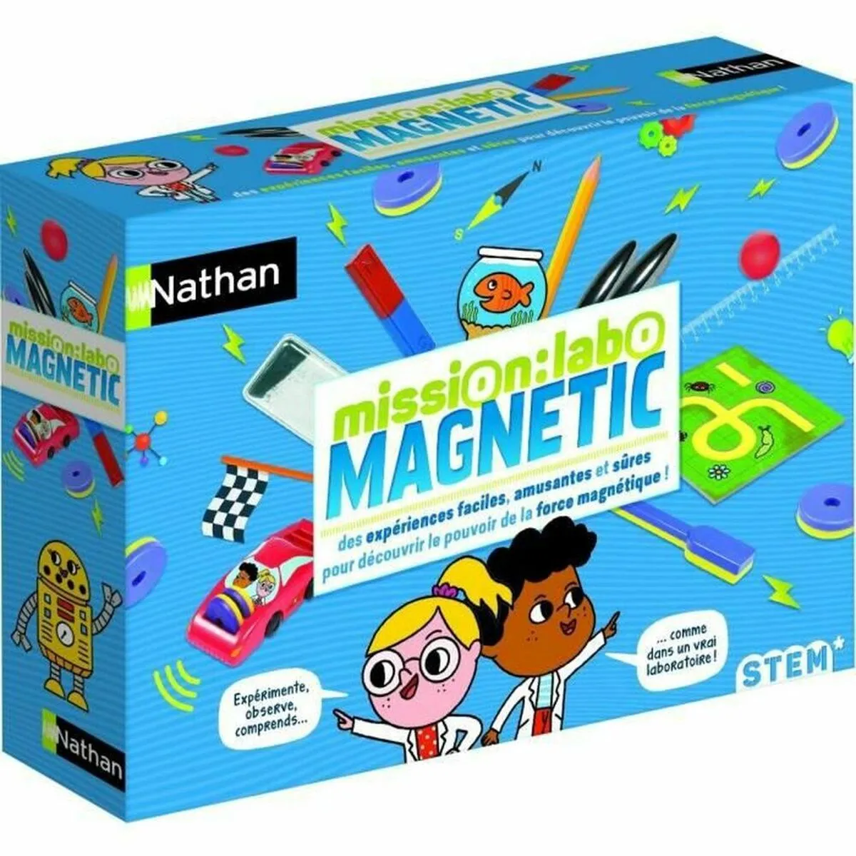 Gioco da Tavolo Nathan Mission Labo Magnetic Lab set (FR)