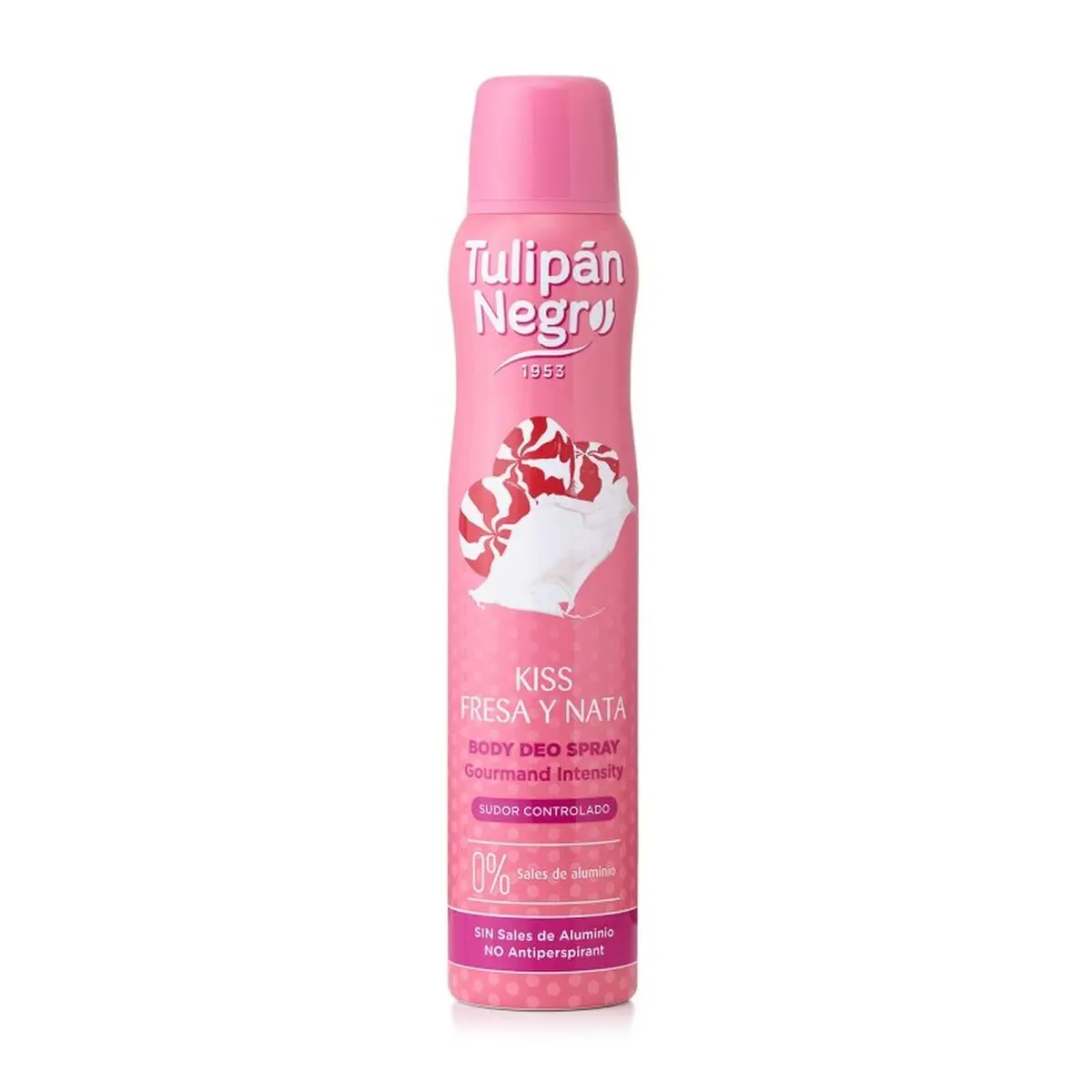 Deodorante Spray Tulipán Negro Kiss Fresa y Nata 200 ml