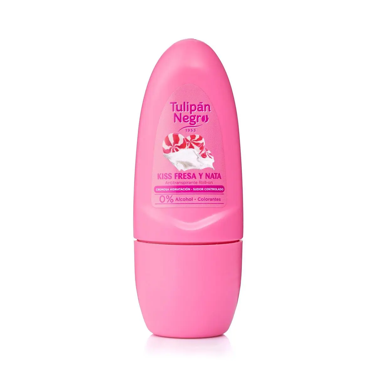 Deodorante Roll-on Tulipán Negro Kiss Fresa y Nata 50 ml