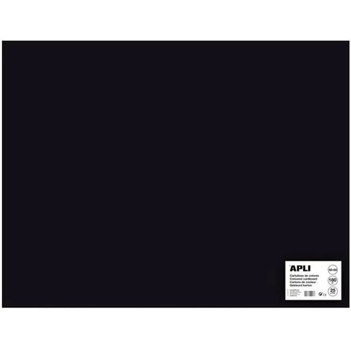 Cartoncini Apli 14279 Nero 50 x 65 cm