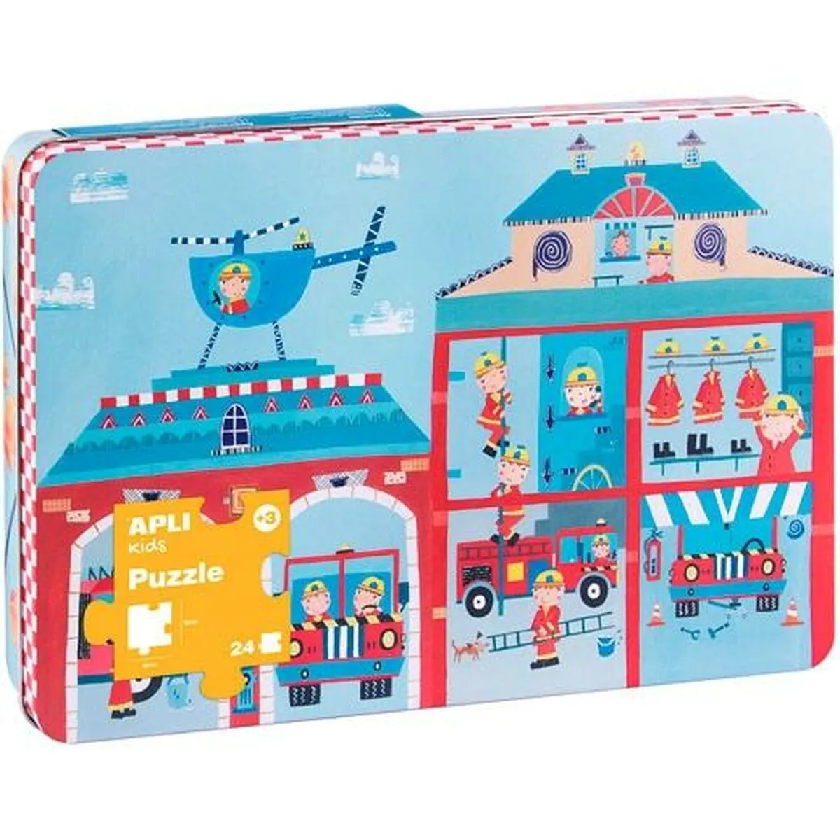 Puzzle per Bambini Apli Firefighters 24 Pezzi 48 x 32 cm