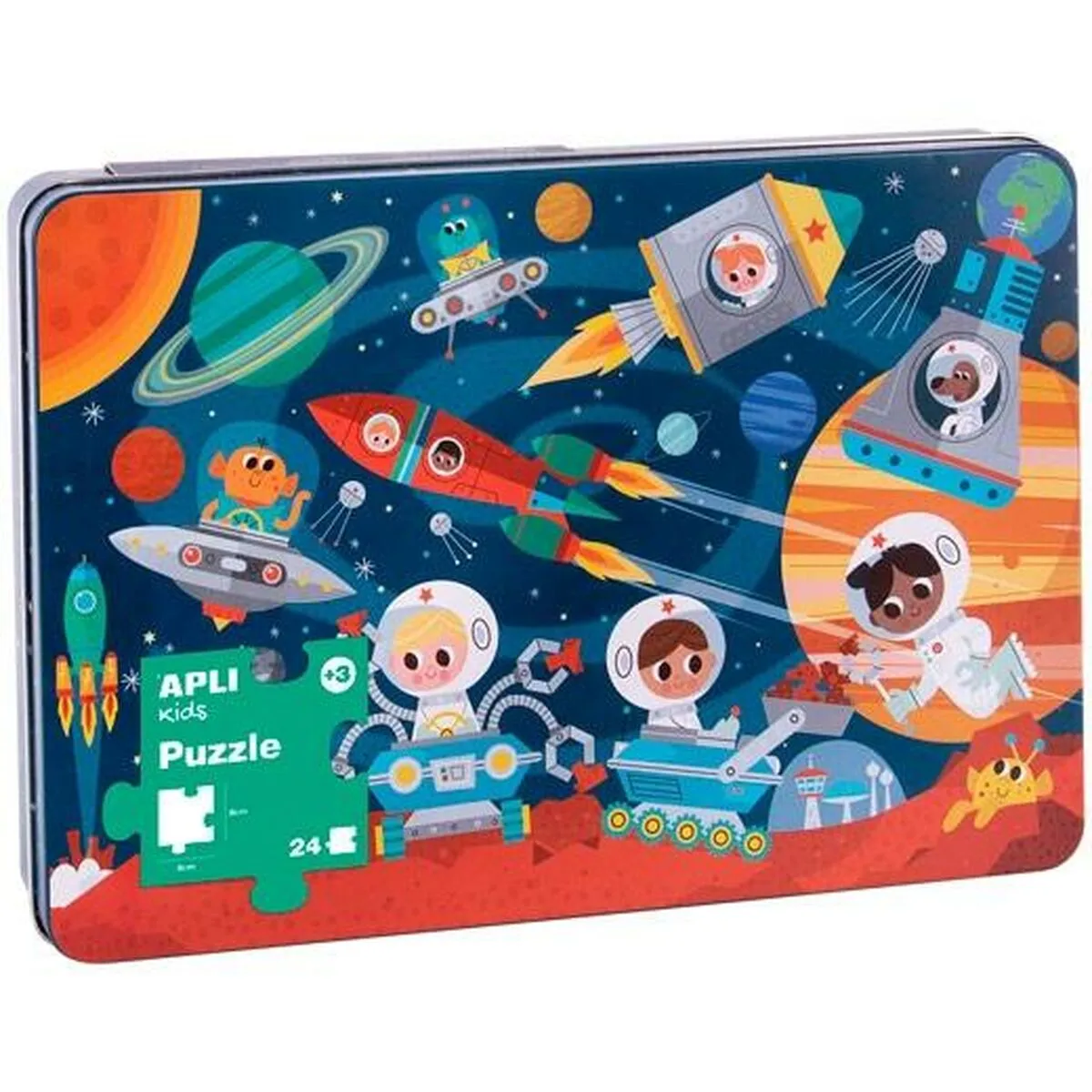 Puzzle per Bambini Apli Space 24 Pezzi 48 x 32 cm