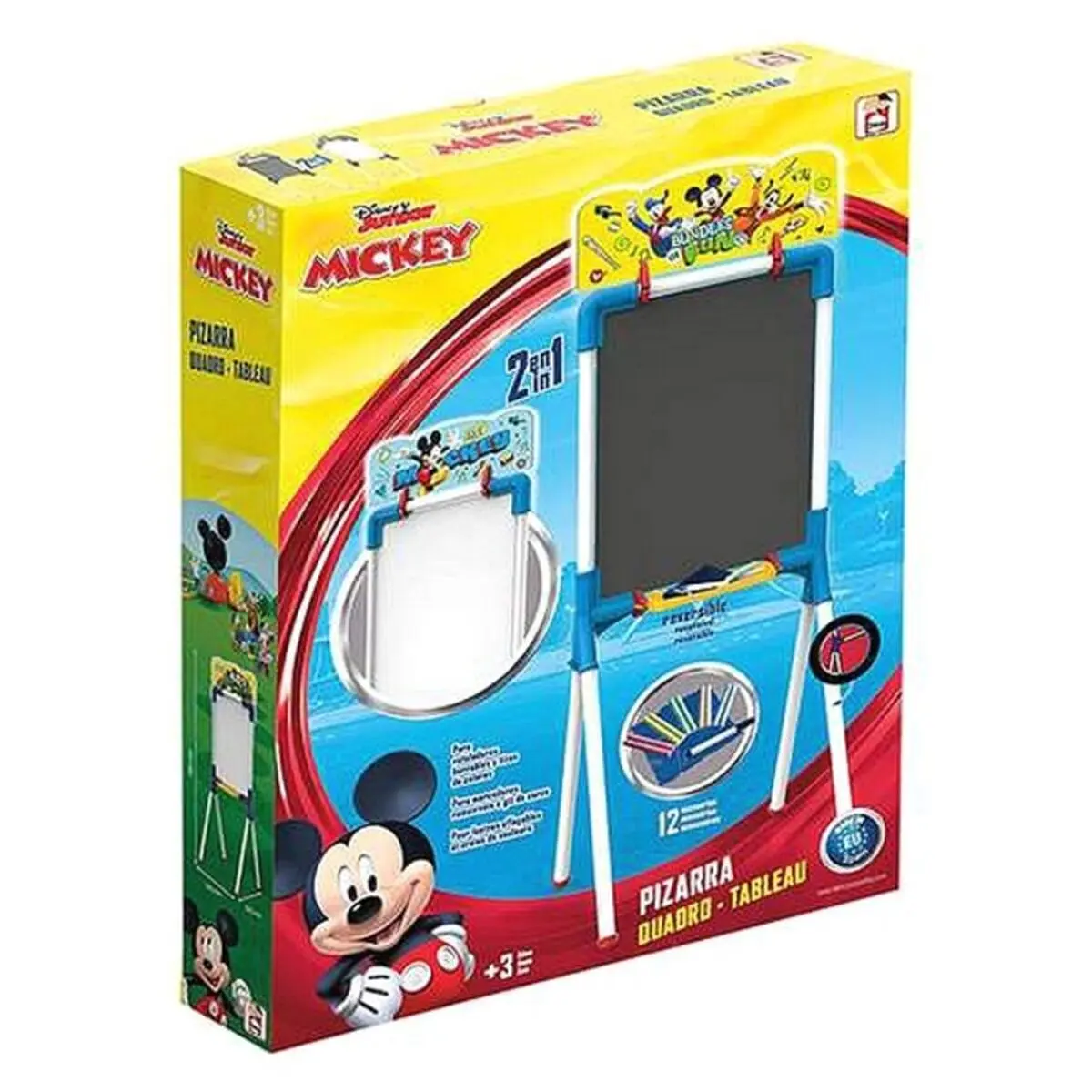 Lavagna 2 in 1 Mickey Mickey Mouse 37 x 32 x 98 cm (12 pcs) (37 x 32 x 98 cm)