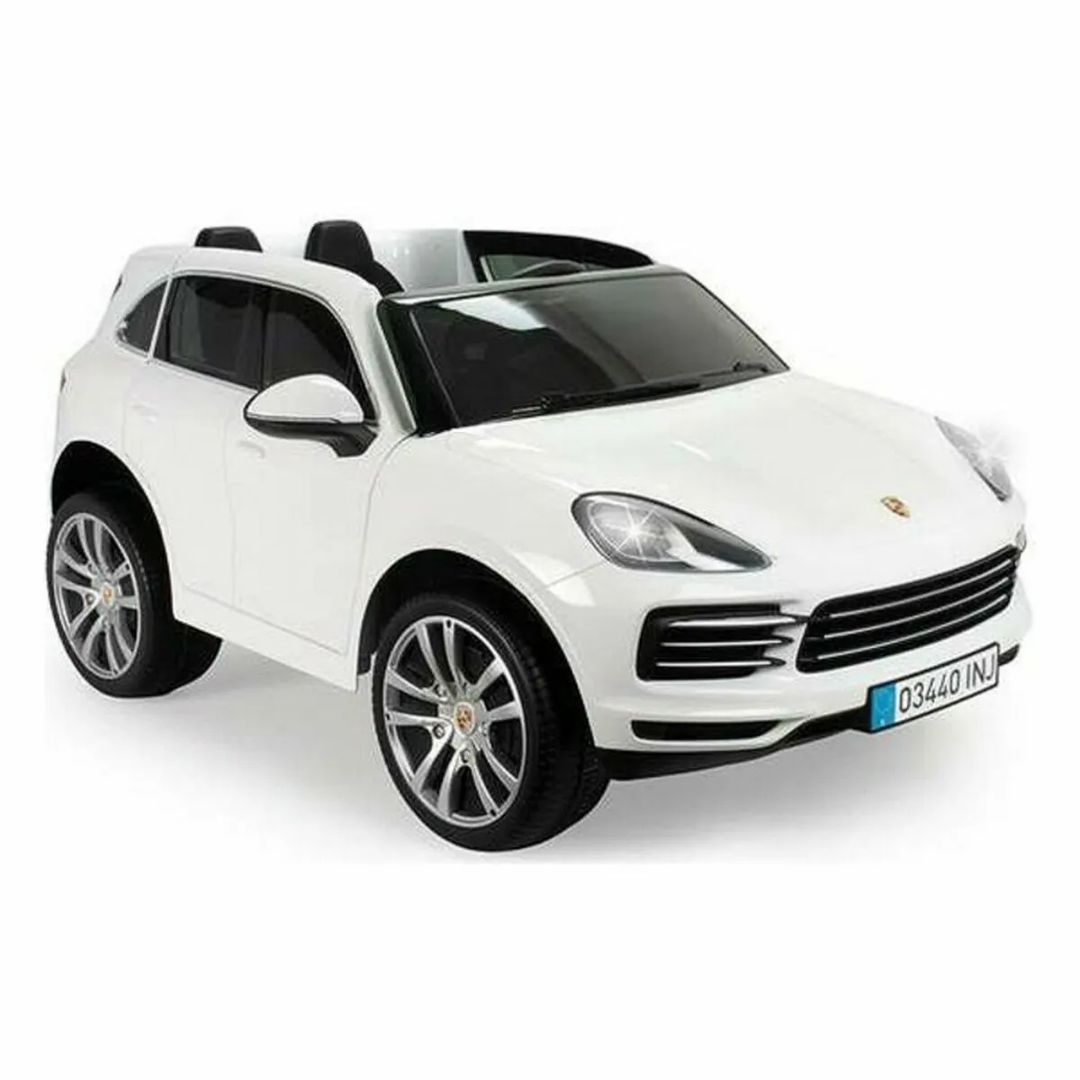 Macchina Elettrica per Bambini Injusa Porsche Cayenne 12V Bianco (134 x 81,5 x 58 cm)