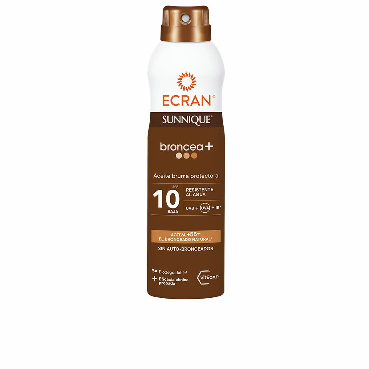 Olio Abbronzante Ecran Sunnique Broncea+ Spray 250 ml Spf 10