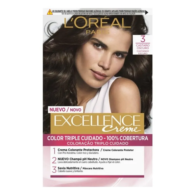 Tintura Permanente Excellence L'Oreal Make Up Castano Scuro